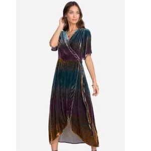 NWOT Johnny Was Velvet Wrap Maxi Dress